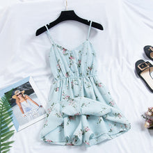 Load image into Gallery viewer, 2019 New Women's Dress Sweet Summer Casual Fashion Bohemian Print Thin Strap Sleeveless Black Dress for Women