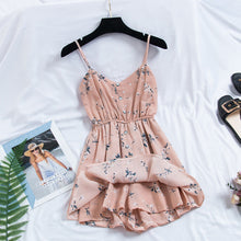 Load image into Gallery viewer, 2019 New Women's Dress Sweet Summer Casual Fashion Bohemian Print Thin Strap Sleeveless Black Dress for Women