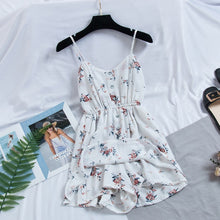 Load image into Gallery viewer, 2019 New Women's Dress Sweet Summer Casual Fashion Bohemian Print Thin Strap Sleeveless Black Dress for Women