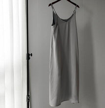 Load image into Gallery viewer, Toppies 2020 Spring Summer Women Satin Dress party Luxury Shiny Sundress Imitation Silk Dress