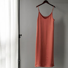 Load image into Gallery viewer, Toppies 2020 Spring Summer Women Satin Dress party Luxury Shiny Sundress Imitation Silk Dress