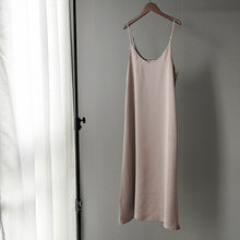 Load image into Gallery viewer, Toppies 2020 Spring Summer Women Satin Dress party Luxury Shiny Sundress Imitation Silk Dress
