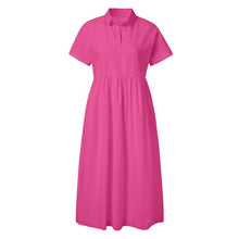 Load image into Gallery viewer, Women Summer Style Feminino Vestido T-shirt Cotton Casual Plus Size Ladies Dress Casual Linen Dress
